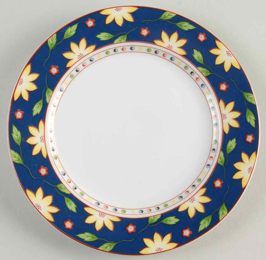 Primavera Blue Bread & Butter Plate by Taitu-1