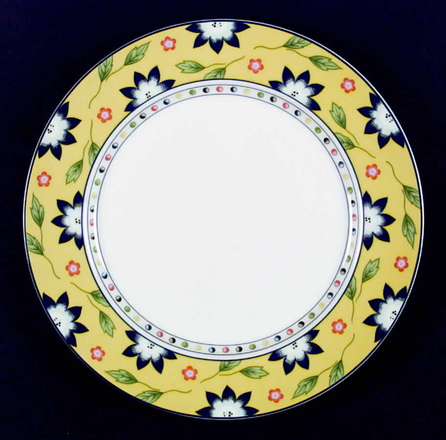 Primavera Yellow Dinner Plate by Taitu-1