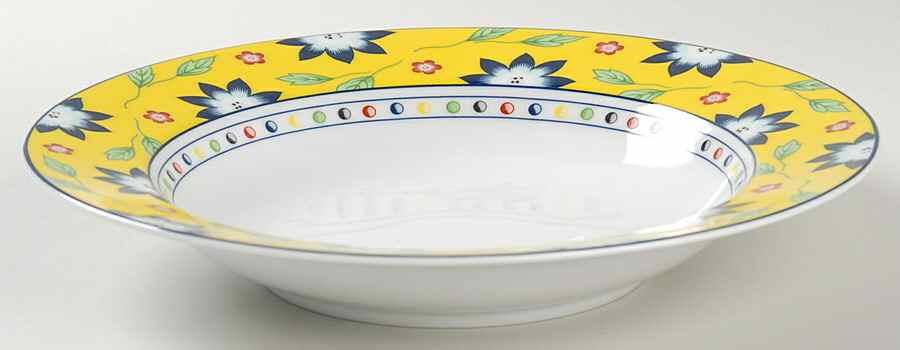 Primavera Yellow Rim Soup Bowl by Taitu-1