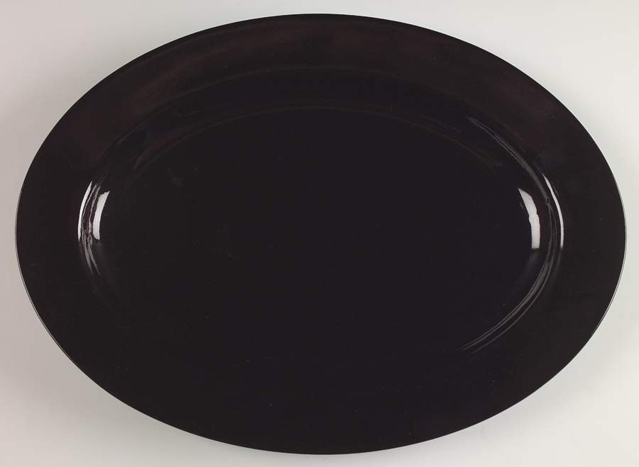 Uno Black 14" Oval Serving Platter by Taitu-1