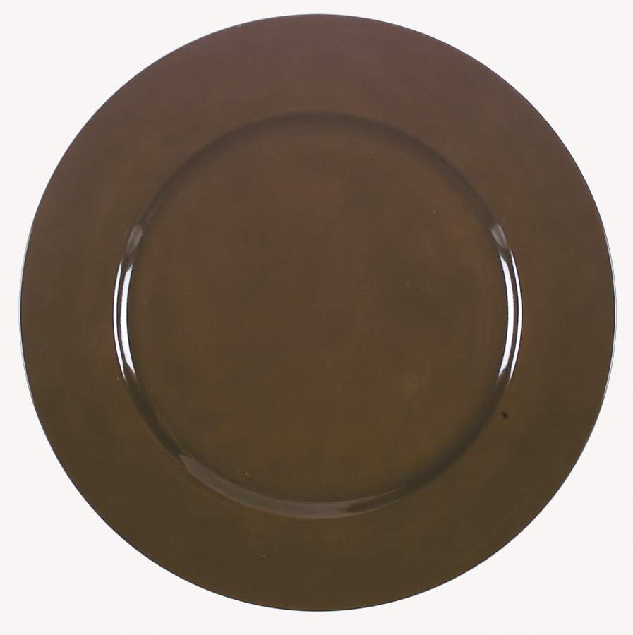 Uno Brown Round Service Plate (Charger) Chop Plate by Taitu-1