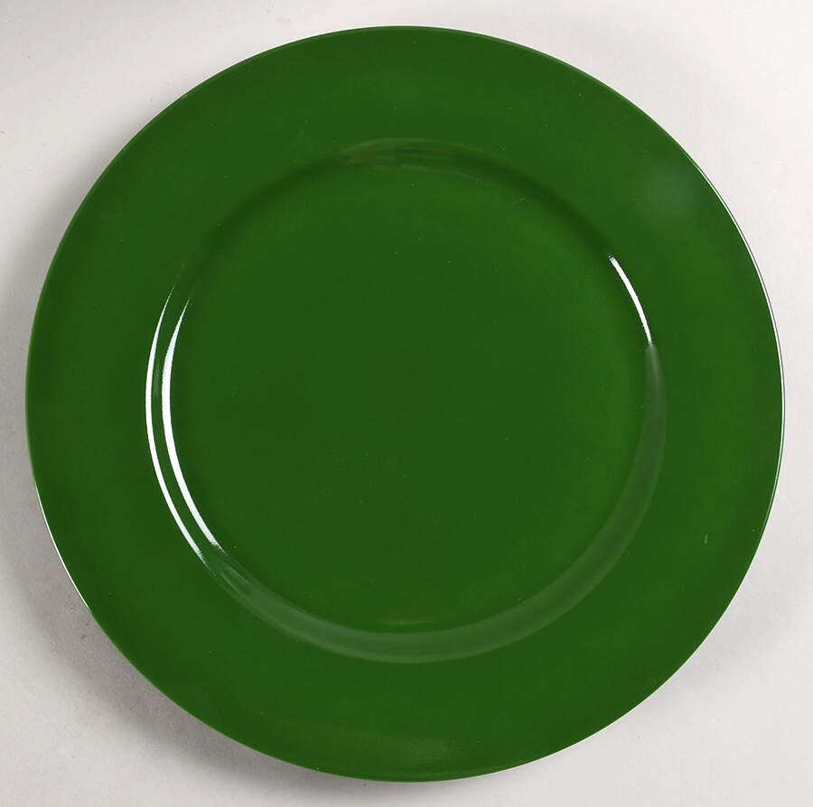Uno Green Round Service Plate (Charger) Chop Plate by Taitu-1