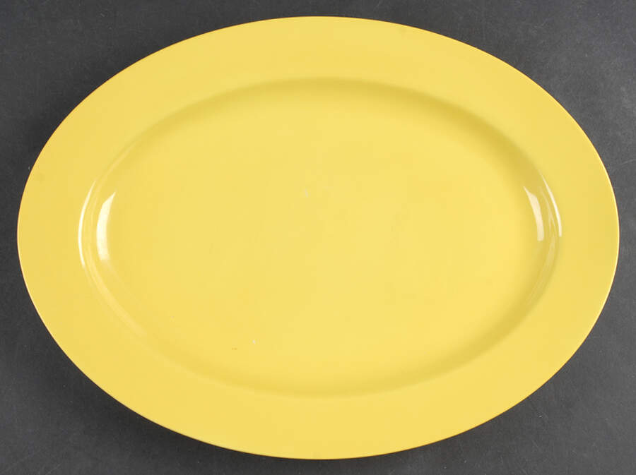Uno Yellow 14" Oval Serving Platter by Taitu-1