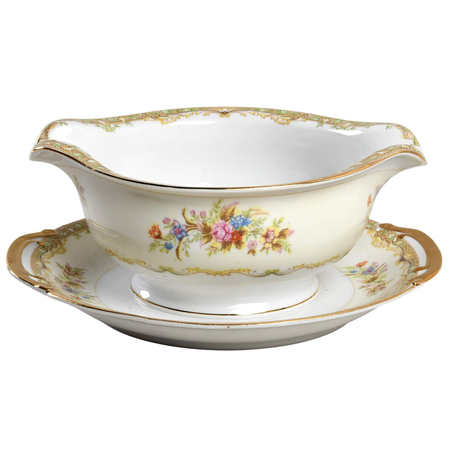TUI1 Gravy Boat with Attached Underplate by Tuillerie (Japan)-1