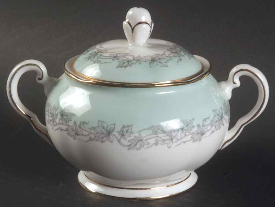 Aristocrat (Light Green) Sugar Bowl & Lid by Tuscan - Royal Tuscan-1