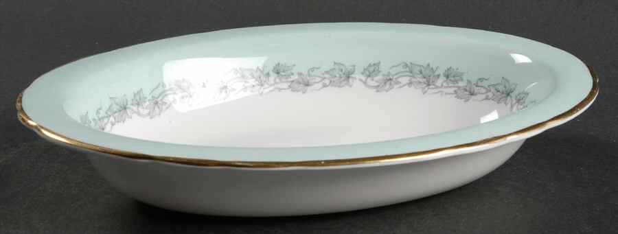 Aristocrat (Light Green) 9" Oval Vegetable Bowl by Tuscan - Royal Tuscan-1