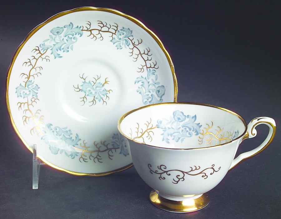 Avondale Footed Cup & Saucer Set by Tuscan - Royal Tuscan-1
