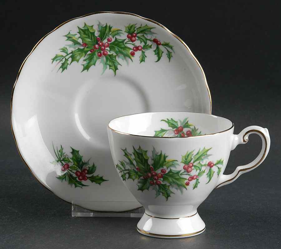 Birthday Flowers Footed Cup & Saucer Set by Tuscan - Royal Tuscan-1