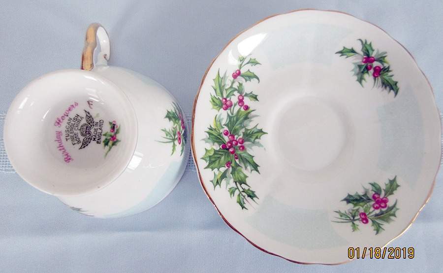 Birthday Flowers Saucer for Footed Cup by Tuscan - Royal Tuscan-1