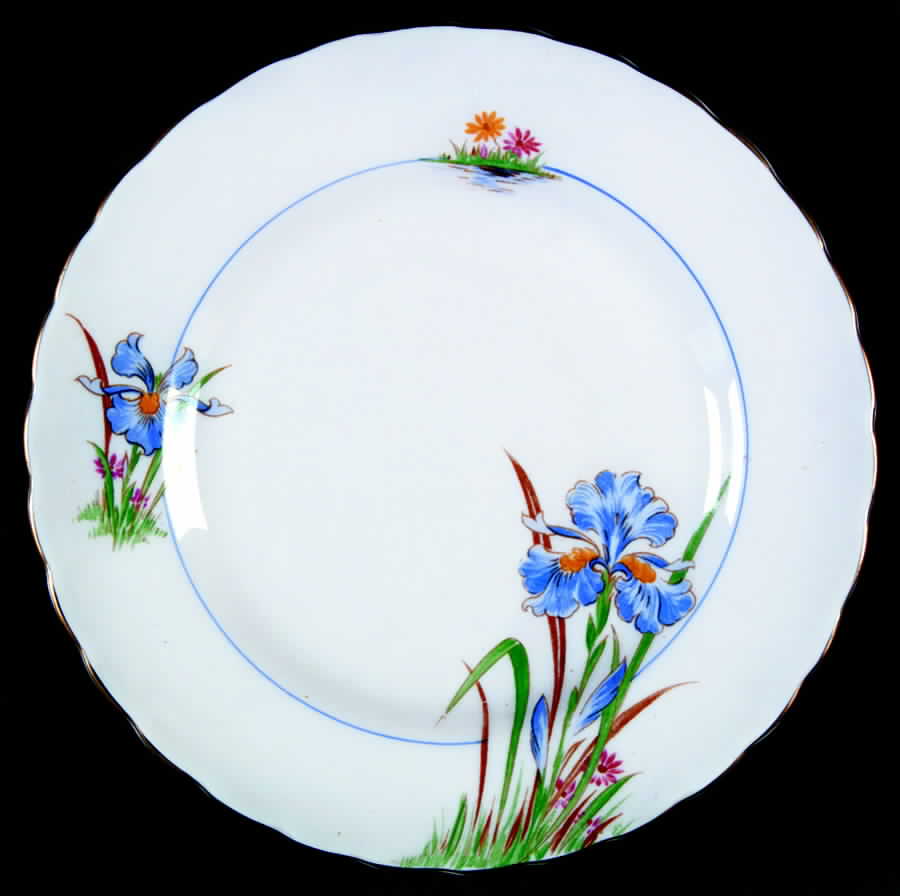Blue Iris Dessert/Pie Plate by Tuscan - Royal Tuscan-1