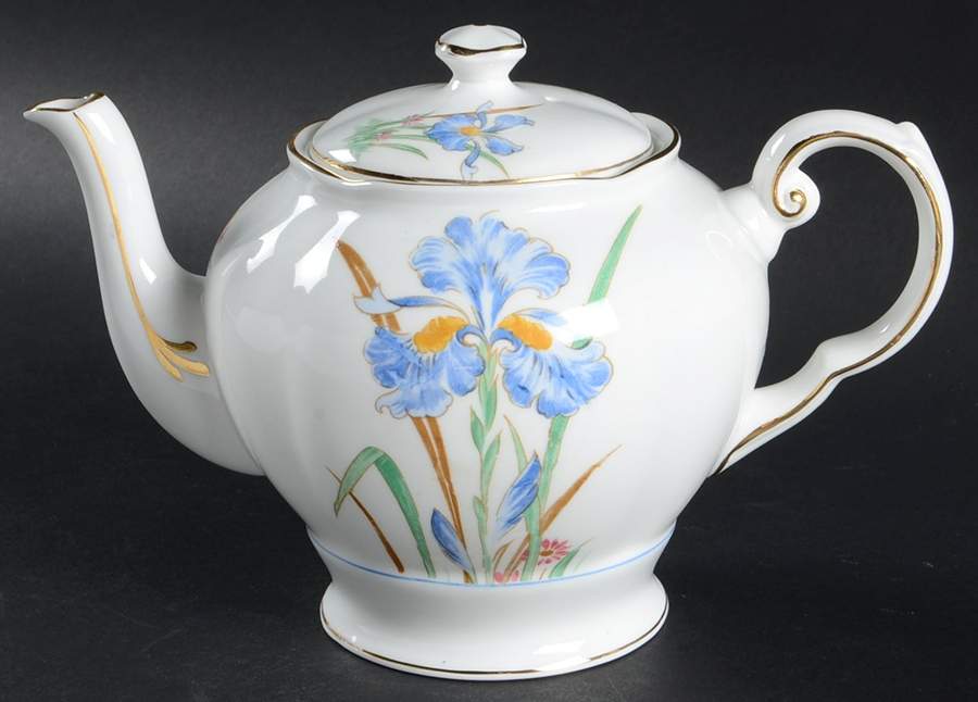 Blue Iris Teapot & Lid by Tuscan - Royal Tuscan-1