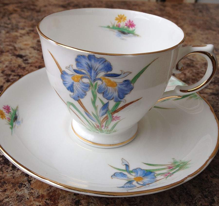 Blue Iris Saucer for Footed Cup by Tuscan - Royal Tuscan-1