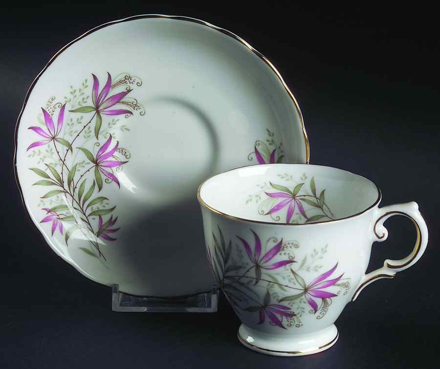 Blush Lily Footed Cup & Saucer Set by Tuscan - Royal Tuscan-1
