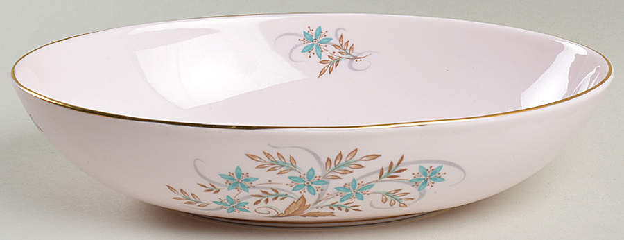 Blue Star (Pink Background) 9" Oval Vegetable Bowl by Tuscan - Royal Tuscan-1