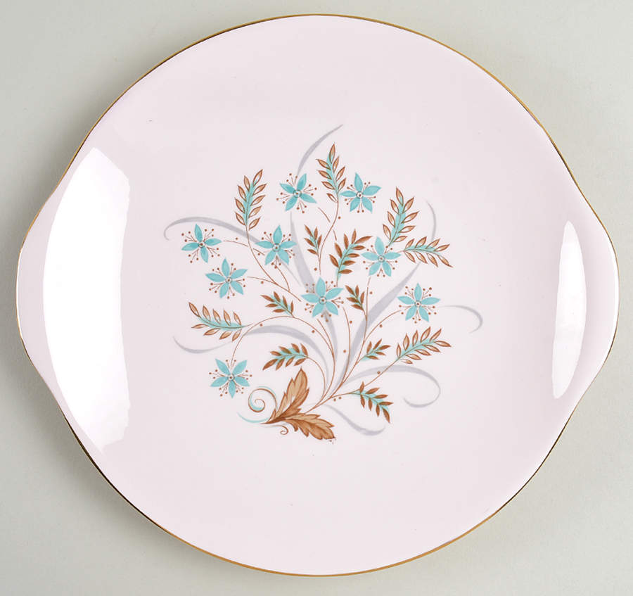 Blue Star (Pink Background) Handled Cake Plate by Tuscan - Royal Tuscan-1