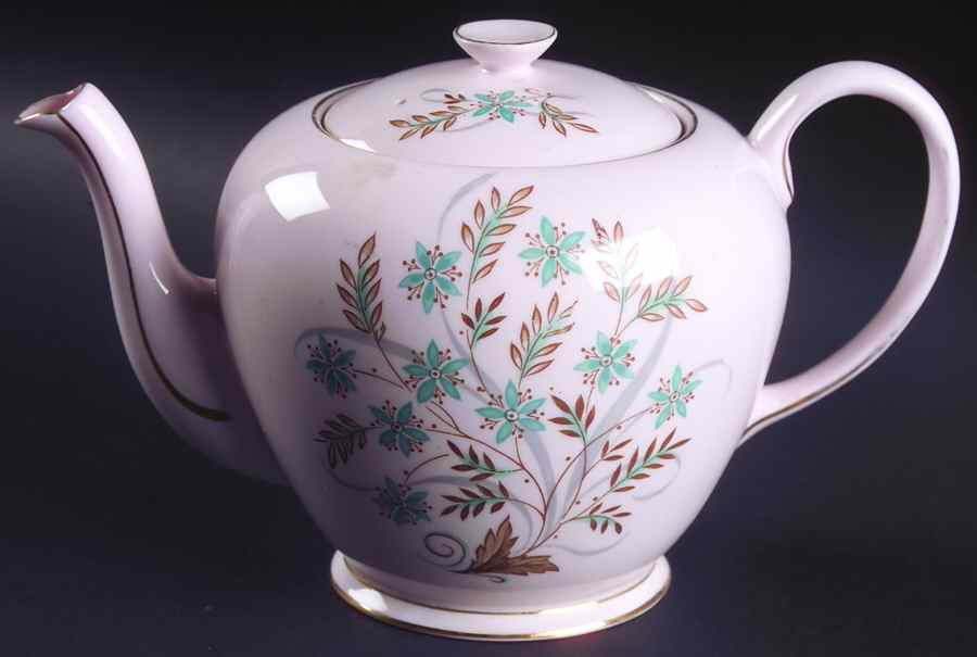 Blue Star (Pink Background) Teapot & Lid by Tuscan - Royal Tuscan-1