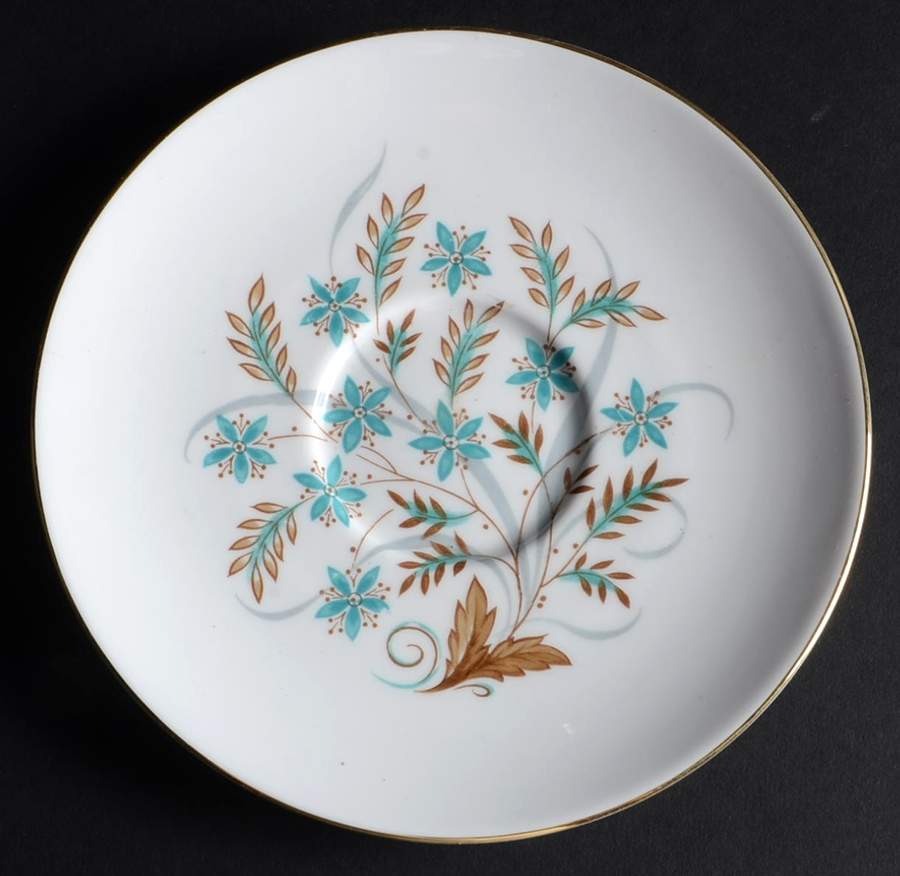 Blue Star (White Background, Gold Trim) Saucer for Cream Soup Bowl by Tuscan - Royal Tuscan-1