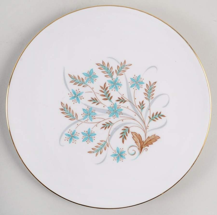 Blue Star (White Background, Gold Trim) Salad Plate by Tuscan - Royal Tuscan-1