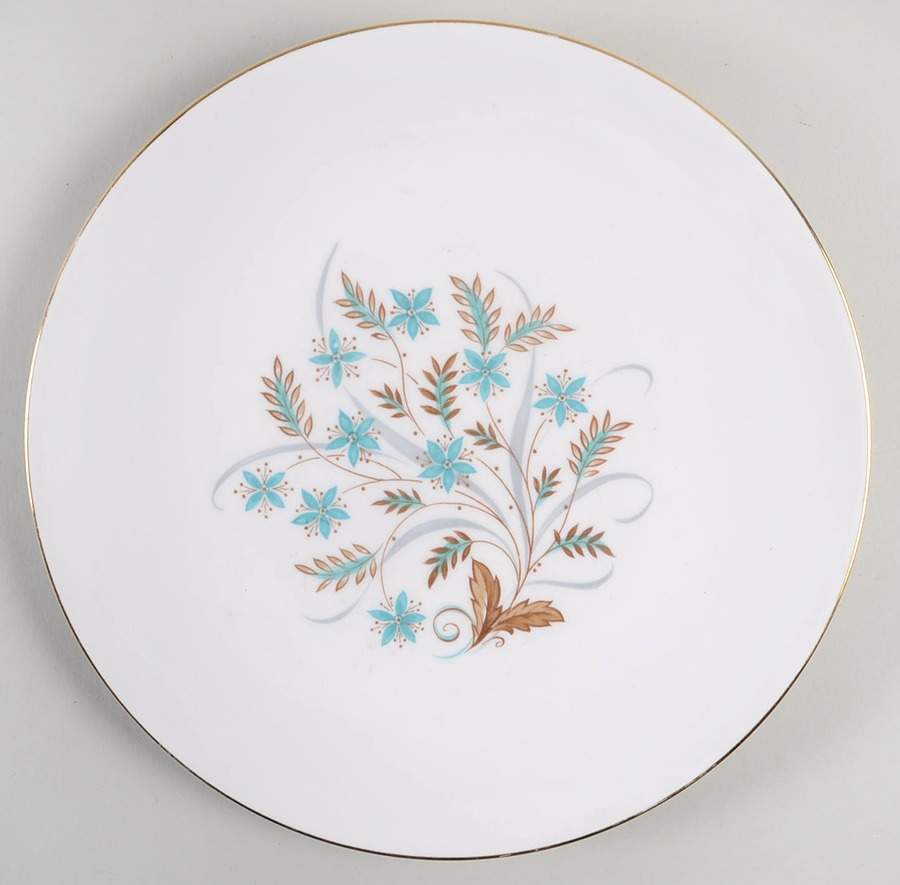 Blue Star (White Background, Gold Trim) Dinner Plate by Tuscan - Royal Tuscan-1