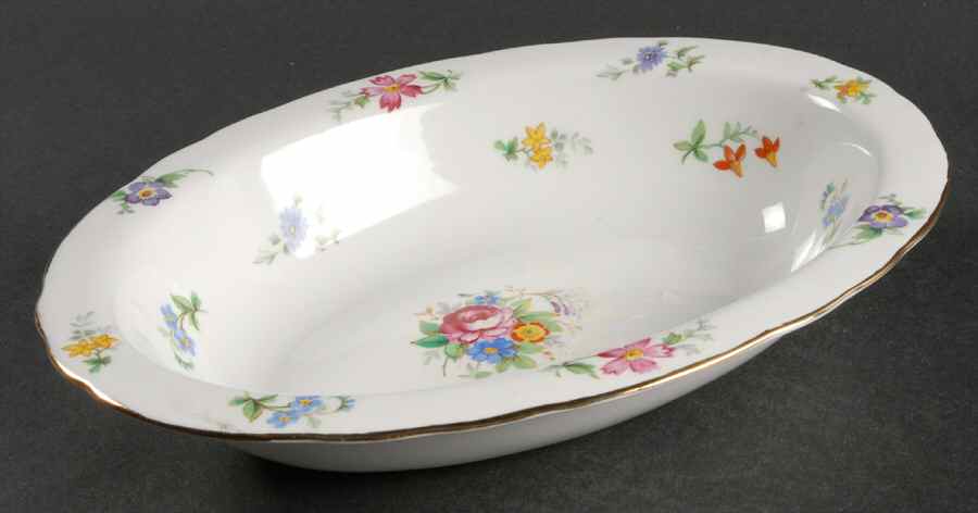 Bouquet 9" Oval Vegetable Bowl by Tuscan - Royal Tuscan-1