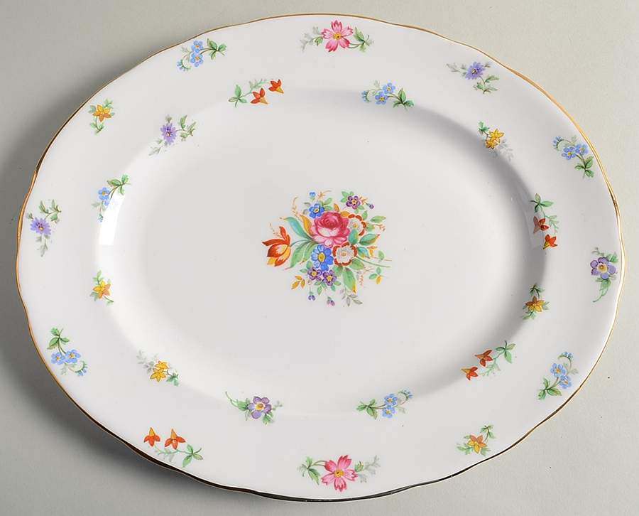 Bouquet 13" Oval Serving Platter by Tuscan - Royal Tuscan-1