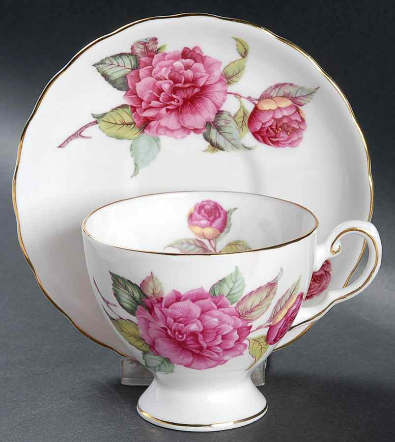 Camellia Footed Cup & Saucer Set by Tuscan - Royal Tuscan-1