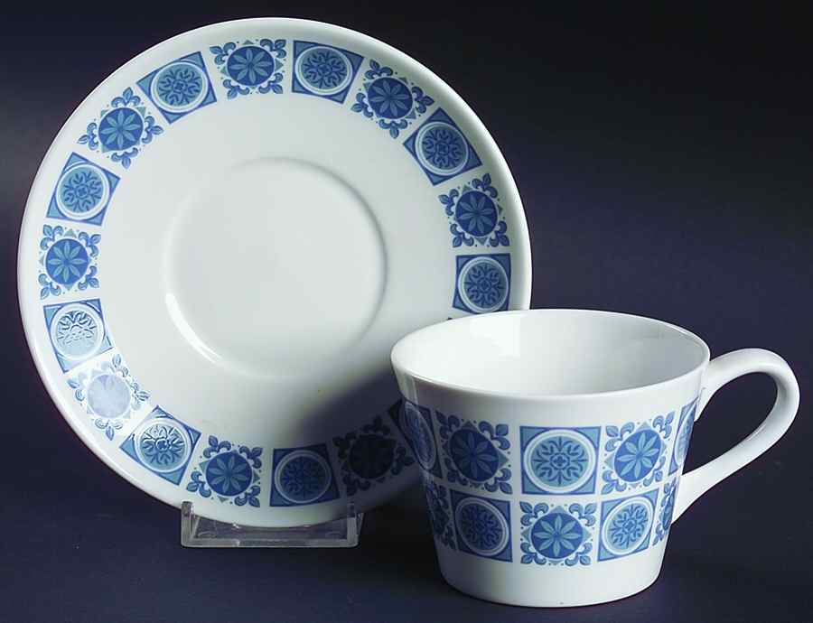 Charade Flat Cup & Saucer Set by Tuscan - Royal Tuscan-1