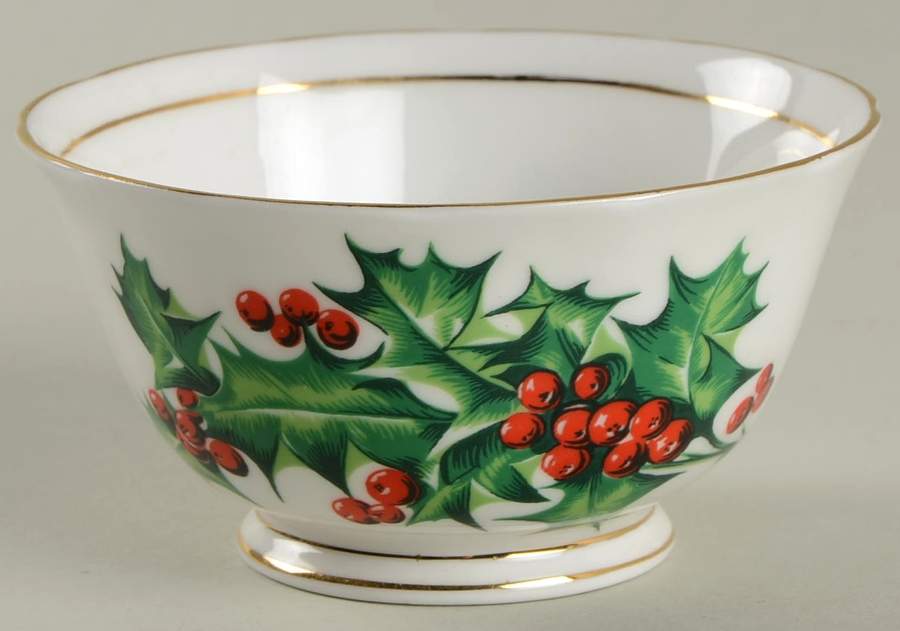 December Holly Mini Open Sugar Bowl by Tuscan - Royal Tuscan-1