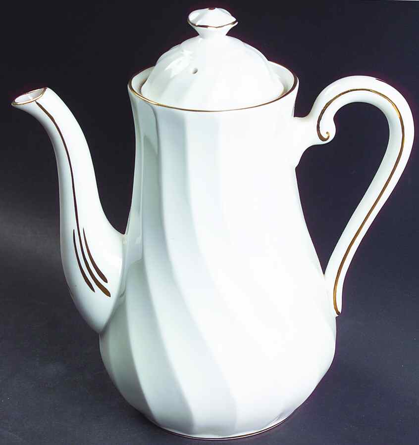 Dover (Gold Trim) Coffee Pot & Lid by Tuscan - Royal Tuscan-1