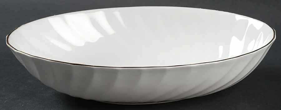 Dover (Gold Trim) 9" Oval Vegetable Bowl by Tuscan - Royal Tuscan-1