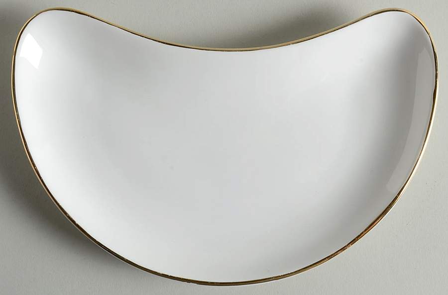 Dover (Gold Trim) Crescent Salad Plate by Tuscan - Royal Tuscan-1