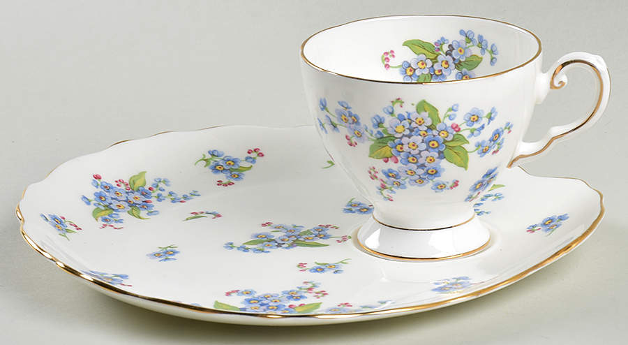 Forget Me Not Snack Plate & Cup Set by Tuscan - Royal Tuscan-1