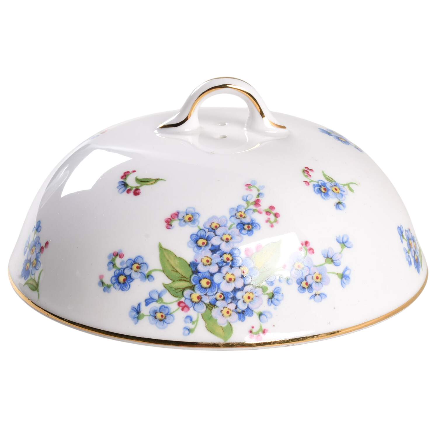 Forget Me Not Lid for Round Butter by Tuscan - Royal Tuscan-1