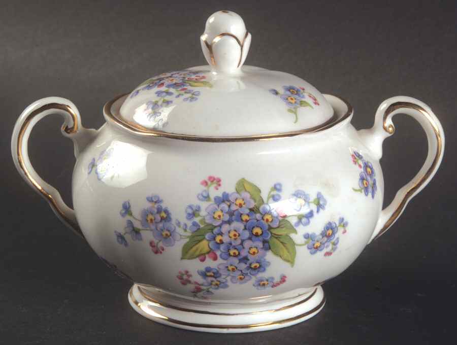 Forget Me Not Sugar Bowl & Lid by Tuscan - Royal Tuscan-1