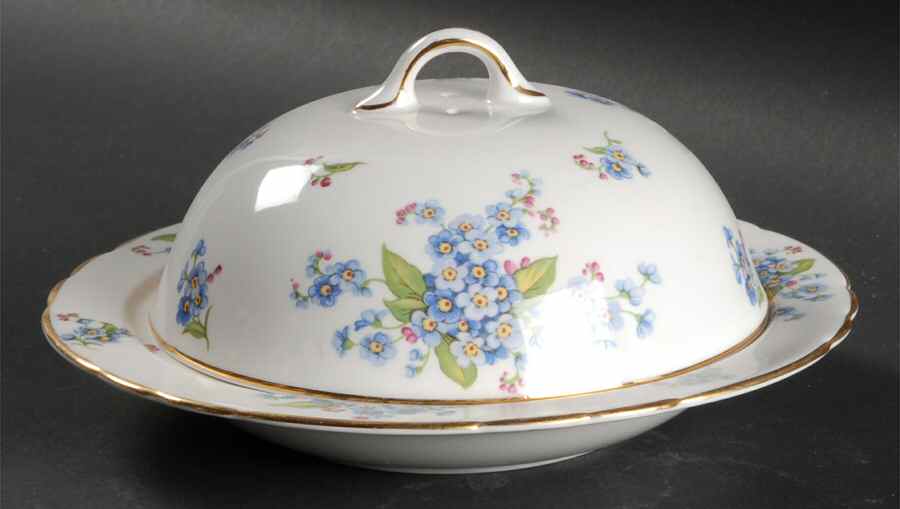 Forget Me Not Round Covered Butter by Tuscan - Royal Tuscan-1