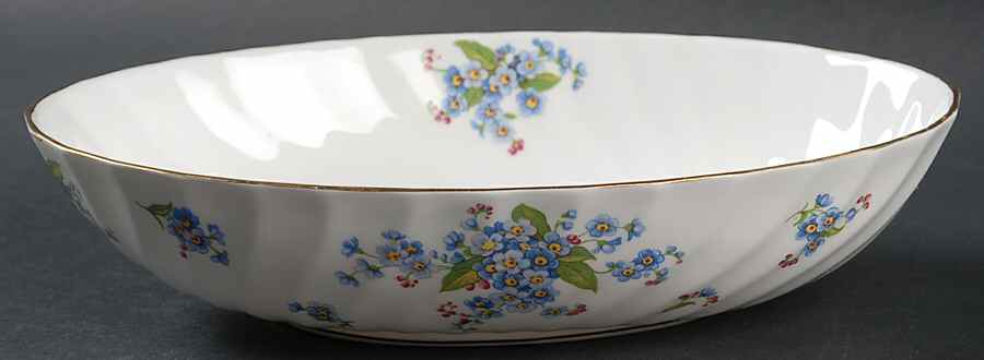Forget Me Not 9" Oval Vegetable Bowl by Tuscan - Royal Tuscan-1