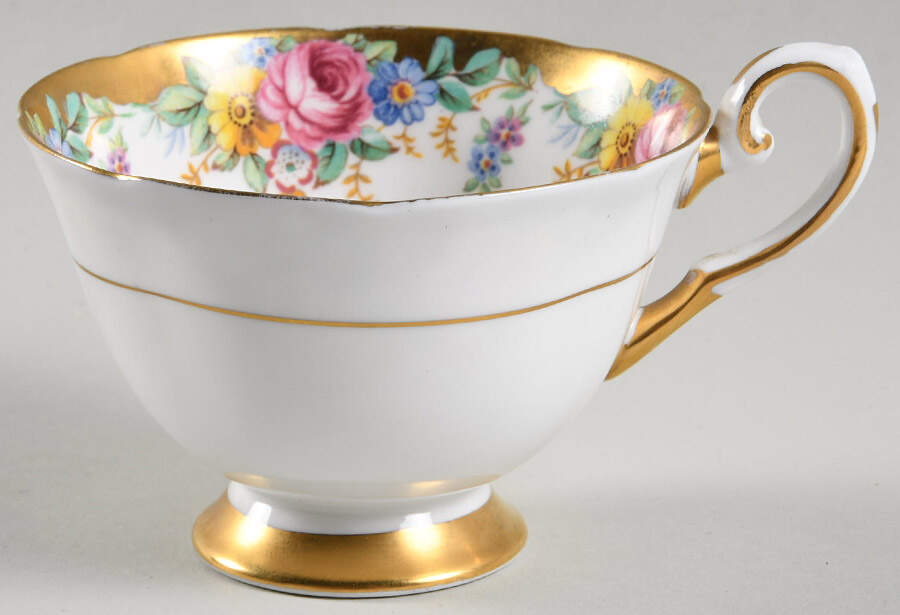 Garland (Wide Gold Trim) Footed Cup by Tuscan - Royal Tuscan-1