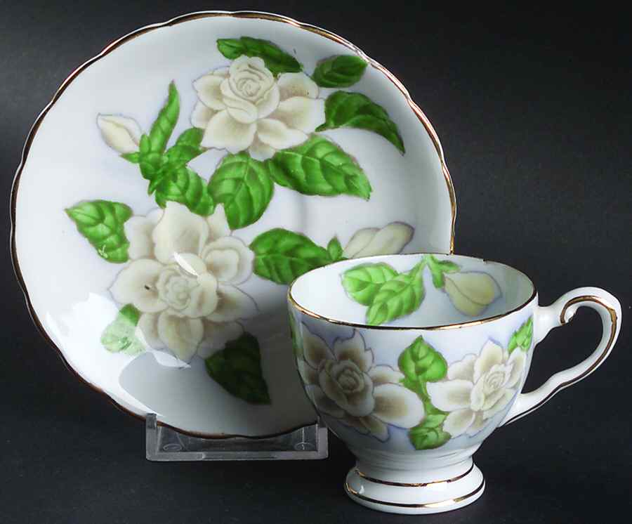 Gardenia Footed Demitasse Cup & Saucer Set by Tuscan - Royal Tuscan-1