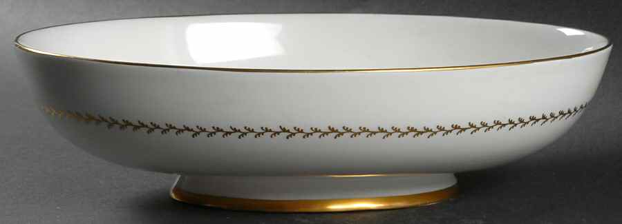 Golden Fern 9" Oval Vegetable Bowl by Tuscan - Royal Tuscan-1