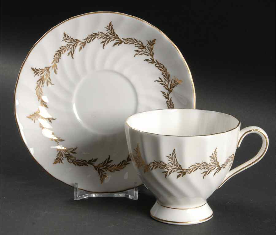 Golden Regency Footed Cup & Saucer Set by Tuscan - Royal Tuscan-1