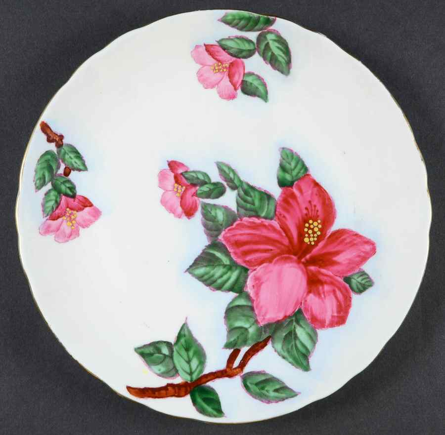 Hawaiian Flowers Coupe Salad Plate by Tuscan - Royal Tuscan-1