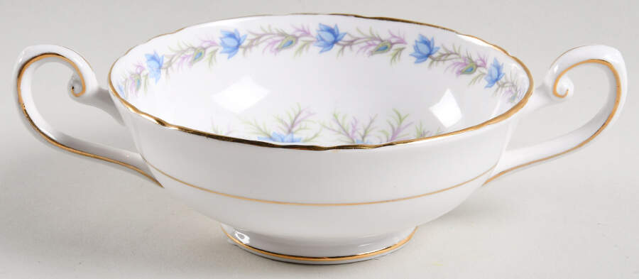 Love In The Mist Blue Cream Soup Bowl by Tuscan - Royal Tuscan-1