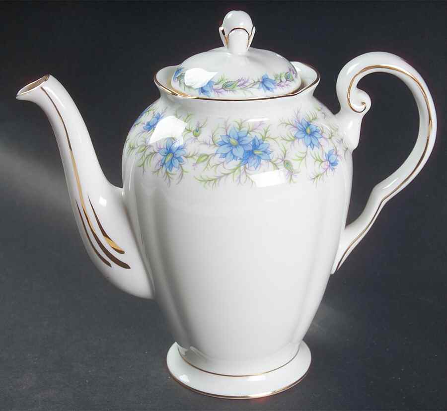 Love In The Mist Blue Mini Coffee Pot & Lid by Tuscan - Royal Tuscan-1