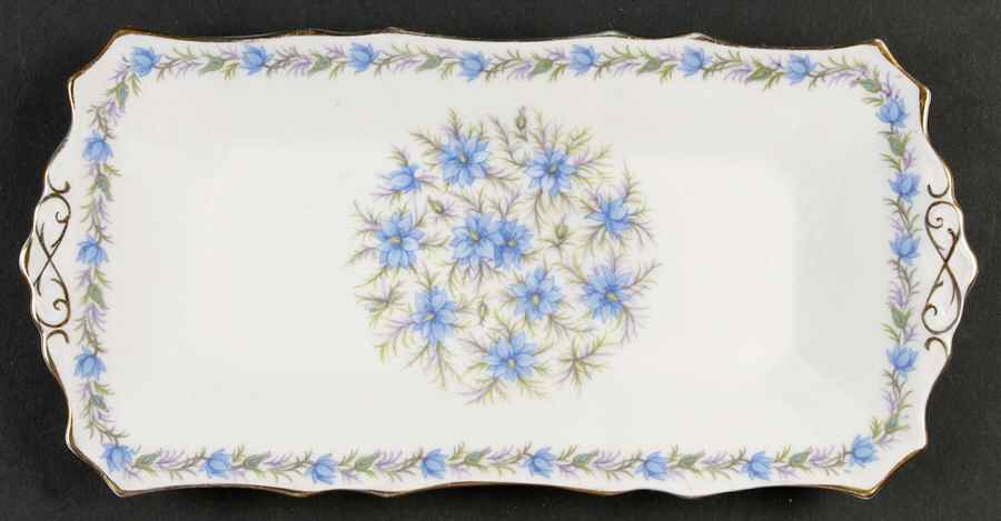 Love In The Mist Blue Large Sandwich Tray by Tuscan - Royal Tuscan-1