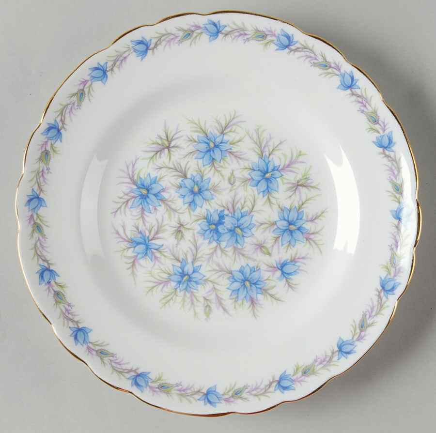Love In The Mist Blue Dessert/Pie Plate by Tuscan - Royal Tuscan-1
