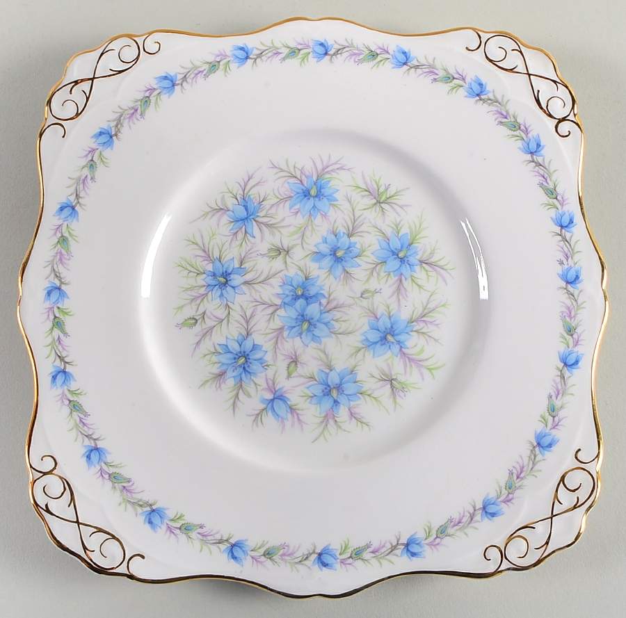 Love In The Mist Blue Cookie Plate by Tuscan - Royal Tuscan-1