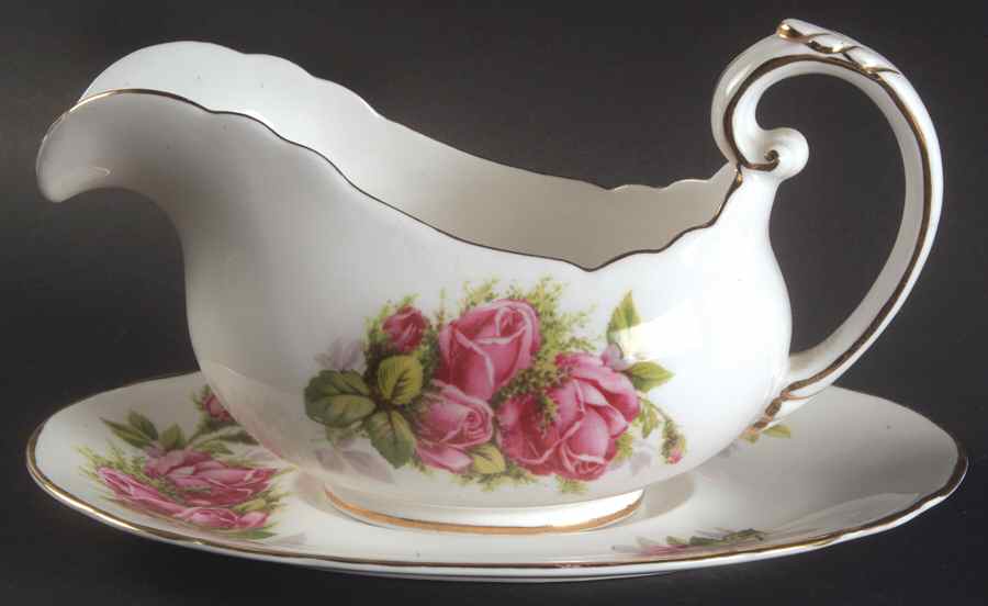 Moss Rose Gravy Boat & Underplate by Tuscan - Royal Tuscan-1