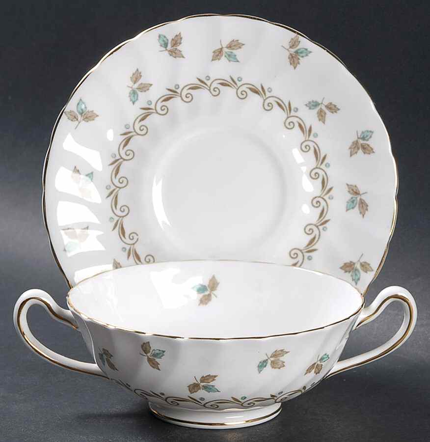 Nanette Footed Cream Soup Bowl & Saucer Set by Tuscan - Royal Tuscan-1