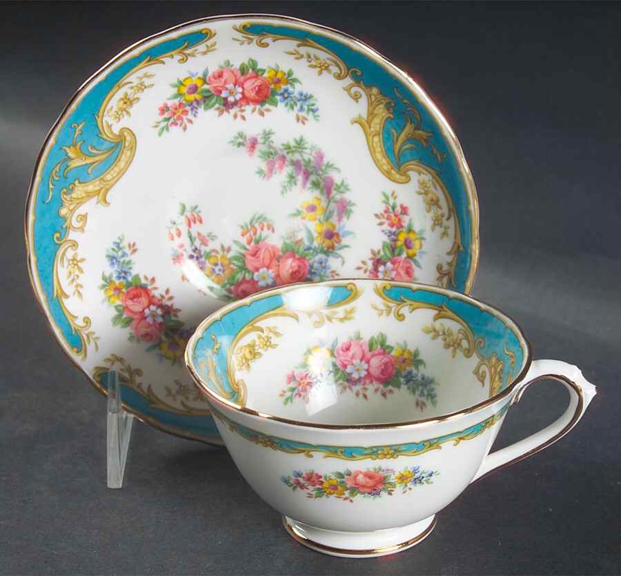 Naples Blue Footed Cup & Saucer Set by Tuscan - Royal Tuscan-1