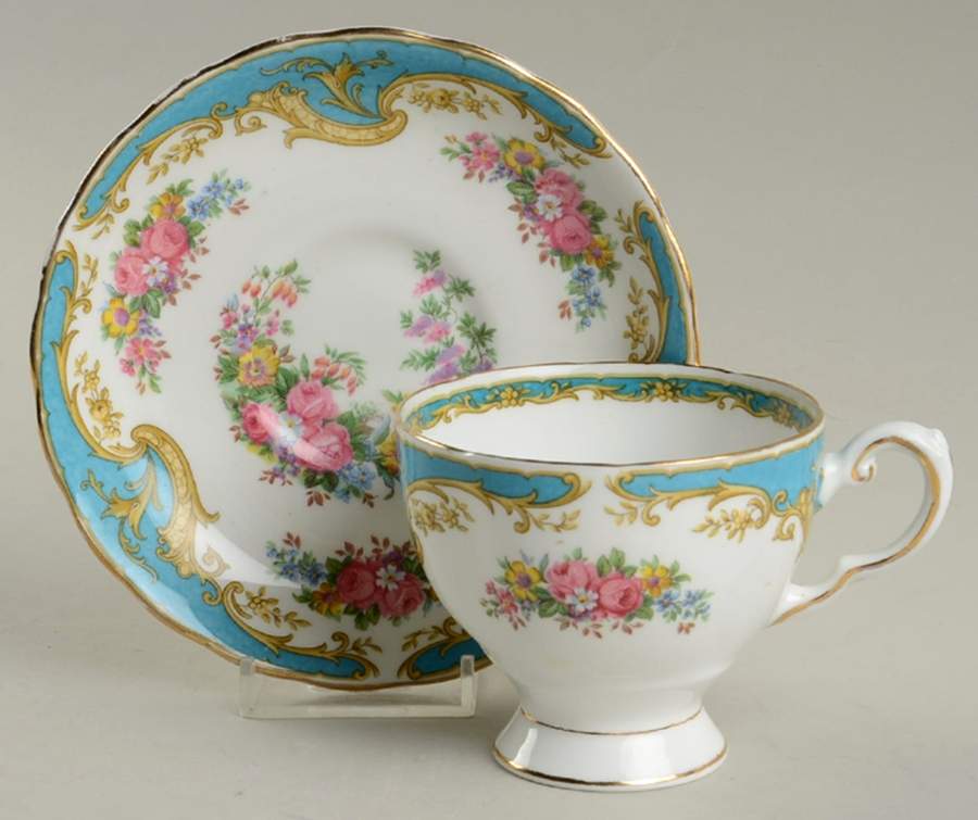 Naples Blue Footed Cup & Saucer Set by Tuscan - Royal Tuscan-1